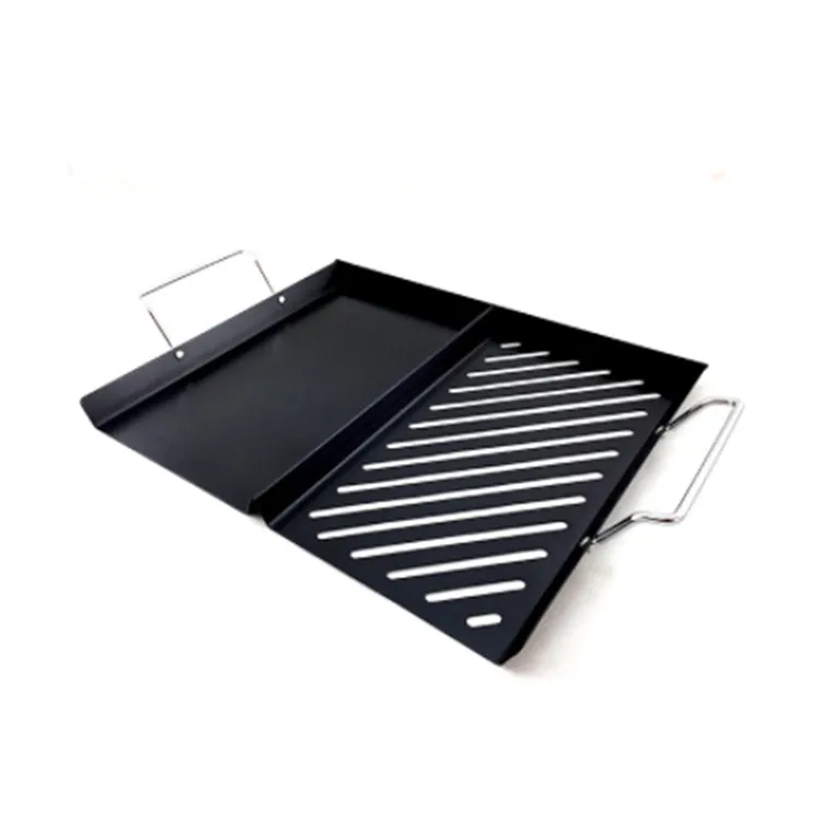 Amazon Silicone Hot sale  BBQ Tool Non Stick Porcelain Grill Grid Topper Smoking Grid Plank Saver Grill Tray Topper