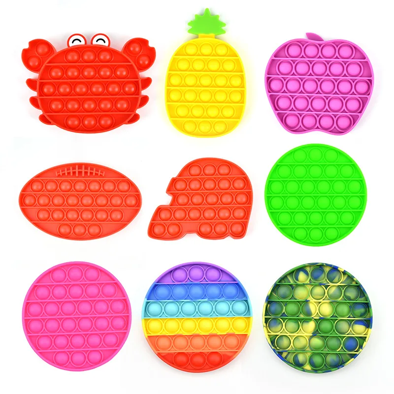 Colorful Push Bubble Fidget Sensory Toy Adult Antistess Autism Special Needs Stress Reliever Toys for Chidren Christmas Gift