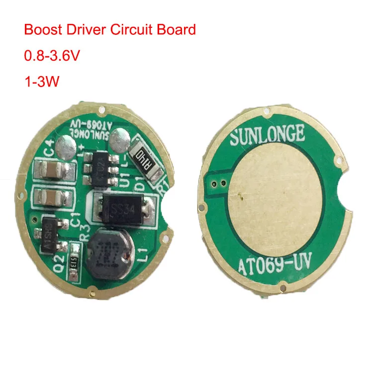 17mm 350MA 750MA 1 Mode Boost Driver Circuit Board for CREE AA AAA CR123 Battery R2 / Q5 1-3W LED