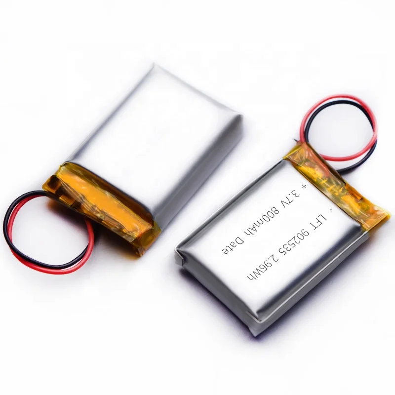 Customized rechargeable 25C 3.7v 800mah lipo battery 902535 102535 802535 702535 602535 502535 for game console drone UAV toy