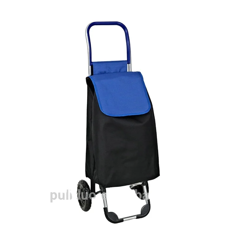 Wholesale Supermarket Goods Cart Wheel Store Grocery Folding Grocery Trolley Cart Shopping Trolley for Elderly