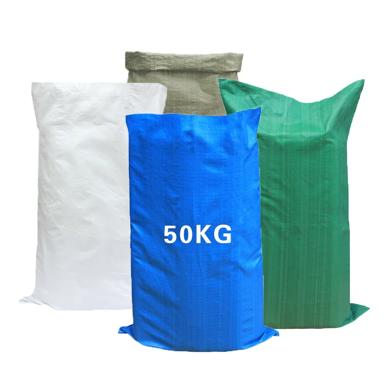 Factory Wholesale Foldable Manufacture 50Kg Barley Bags Flour Rice Pp Woven Bag