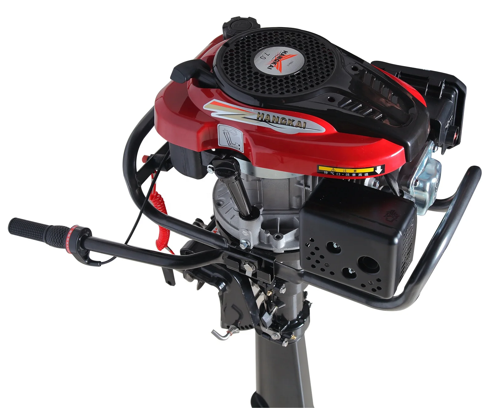 New Air Cooled HANGKAI 7hp 4 Stroke Gasoline Outboard Motor With Loncin Engine