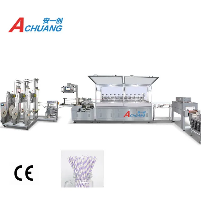 New stainless steel high speed multi-cutters paper straw bending machine  Paper Straw Machine with auto paper connection