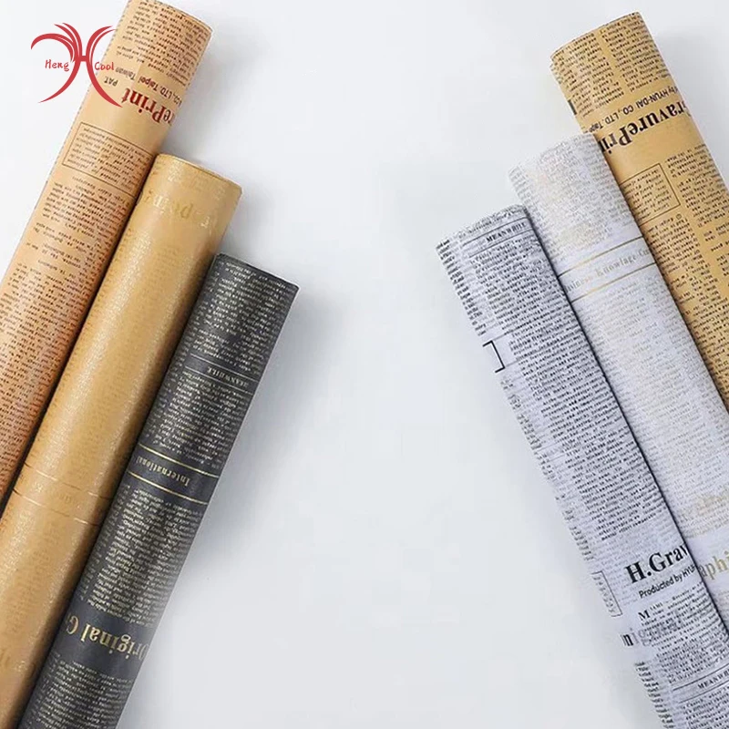 English Newspaper Waxy Sydney Paper Flower Bouquet Floral Wrapping Paper DIY Gift Flower Wrapping Paper for Flower Bouquet