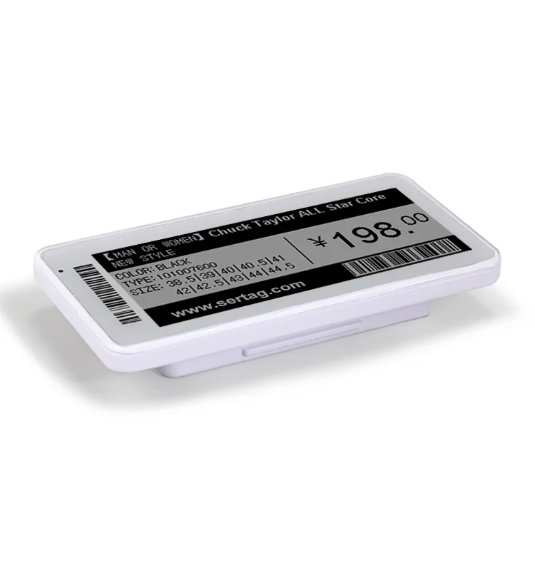 Sertag 2.9 inch e ink price tag BLE 5.0 nfc electronic shelf label
