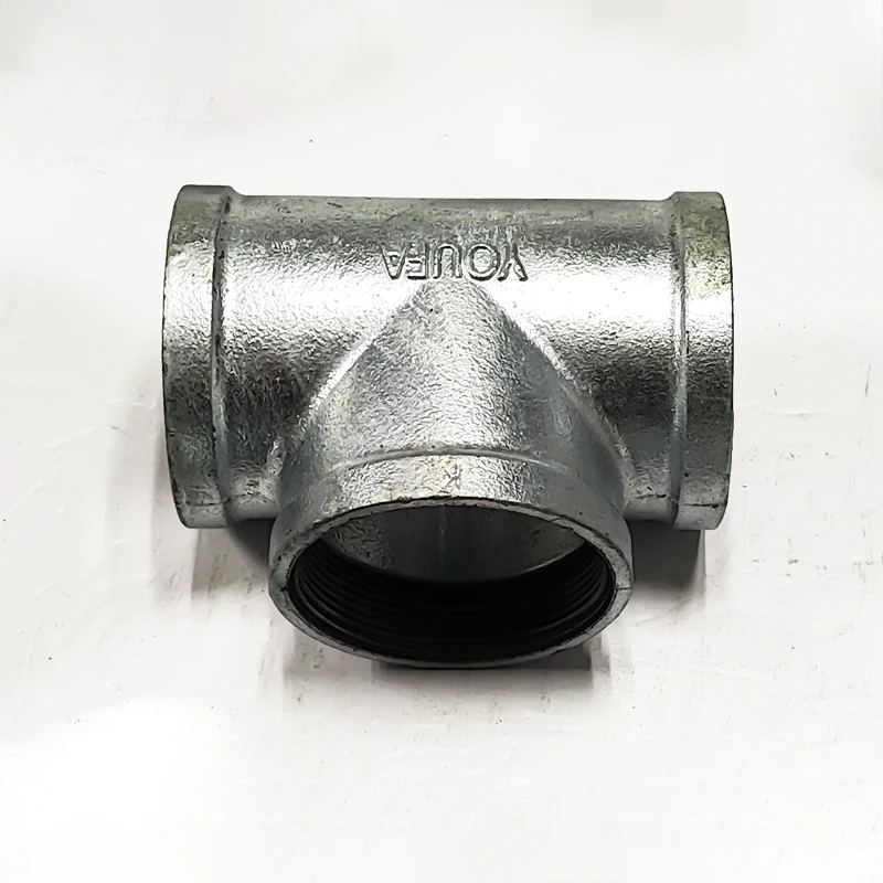 gi tee 2 inch junction threaded zinc pipe ductile iron fittings manufacturing