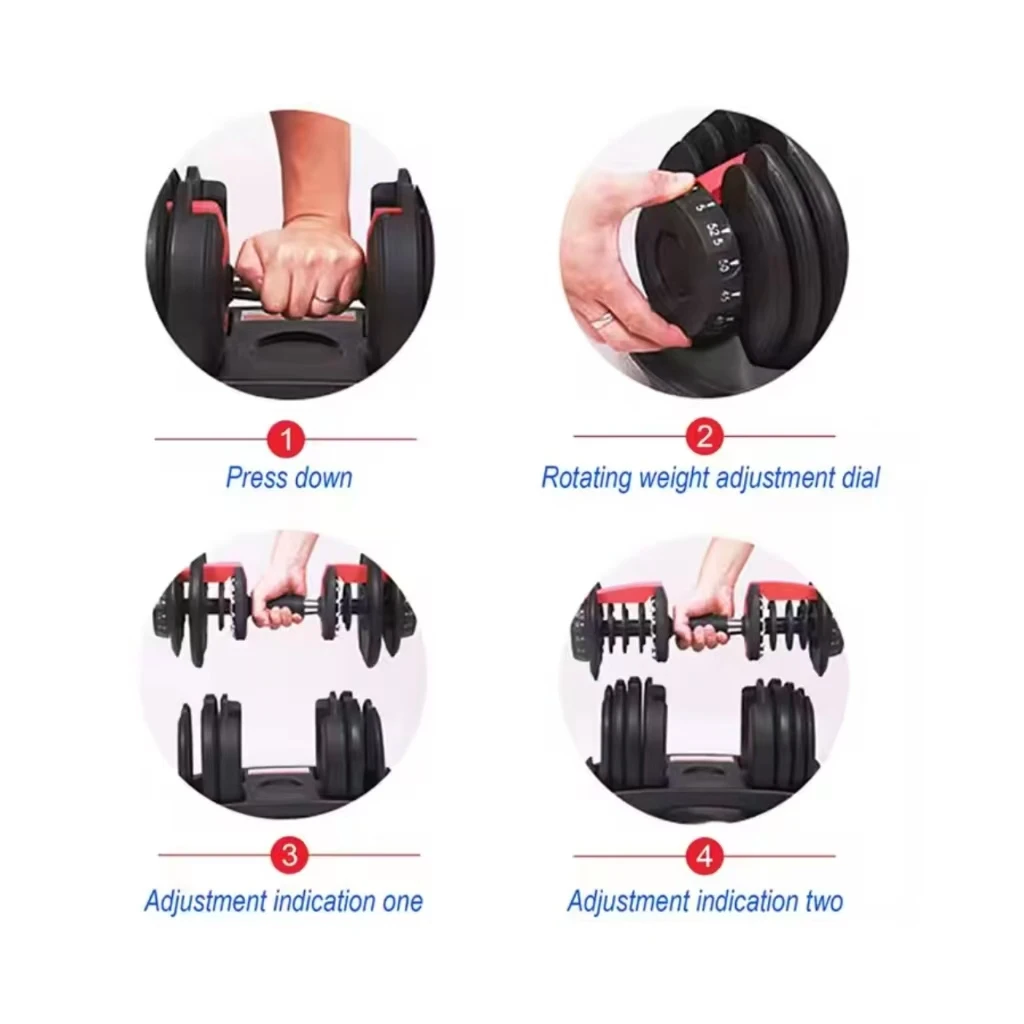 2025 New Products Wholesale OEM Price Dumbbells Free Weights Adjustable Dumbbell Set For Body Building