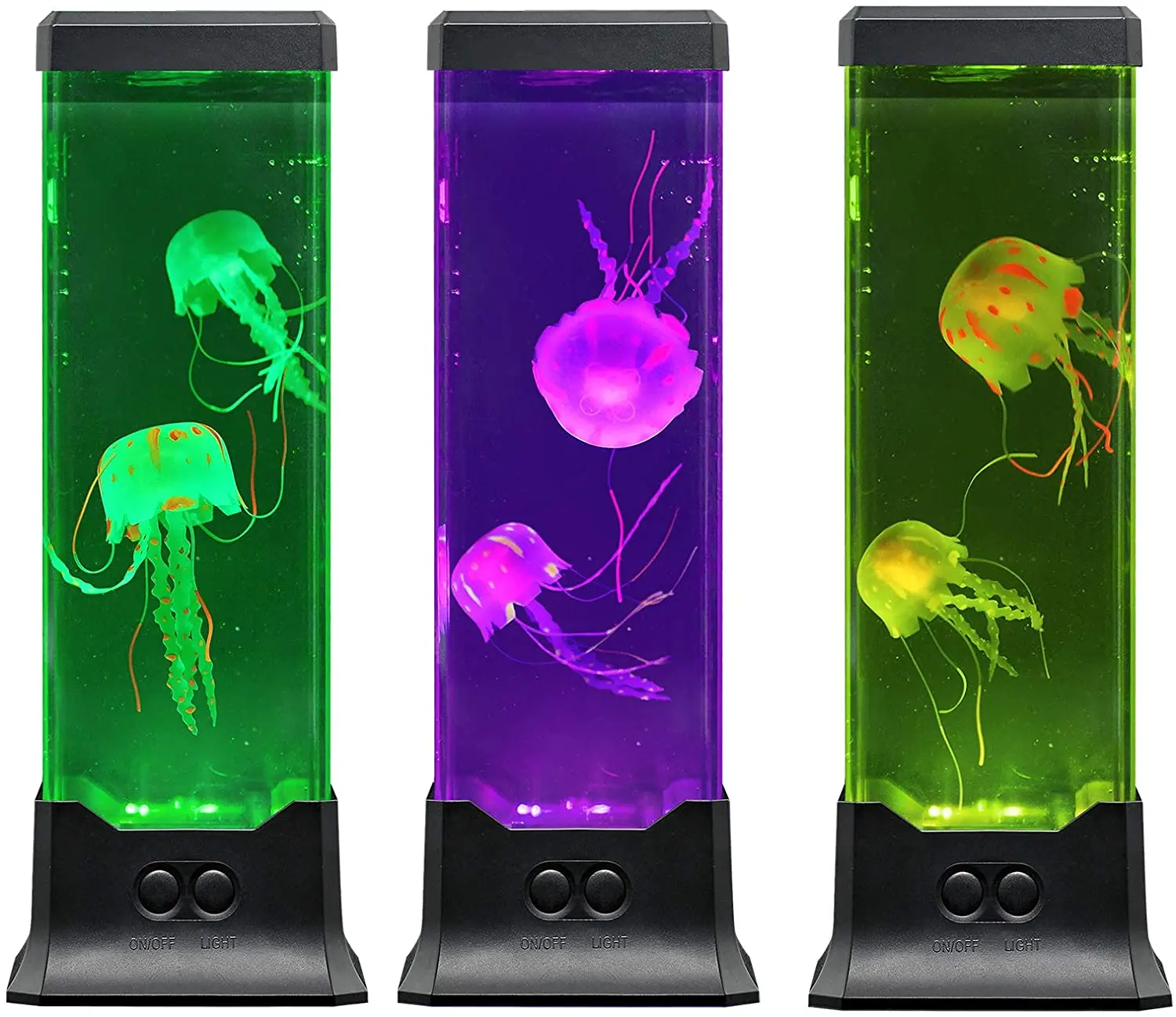 Mini Jellyfish Aquarium Lamp Electric Jellyfish Tank Table Lamp with Color Changing Light Men Women Home Deco Room