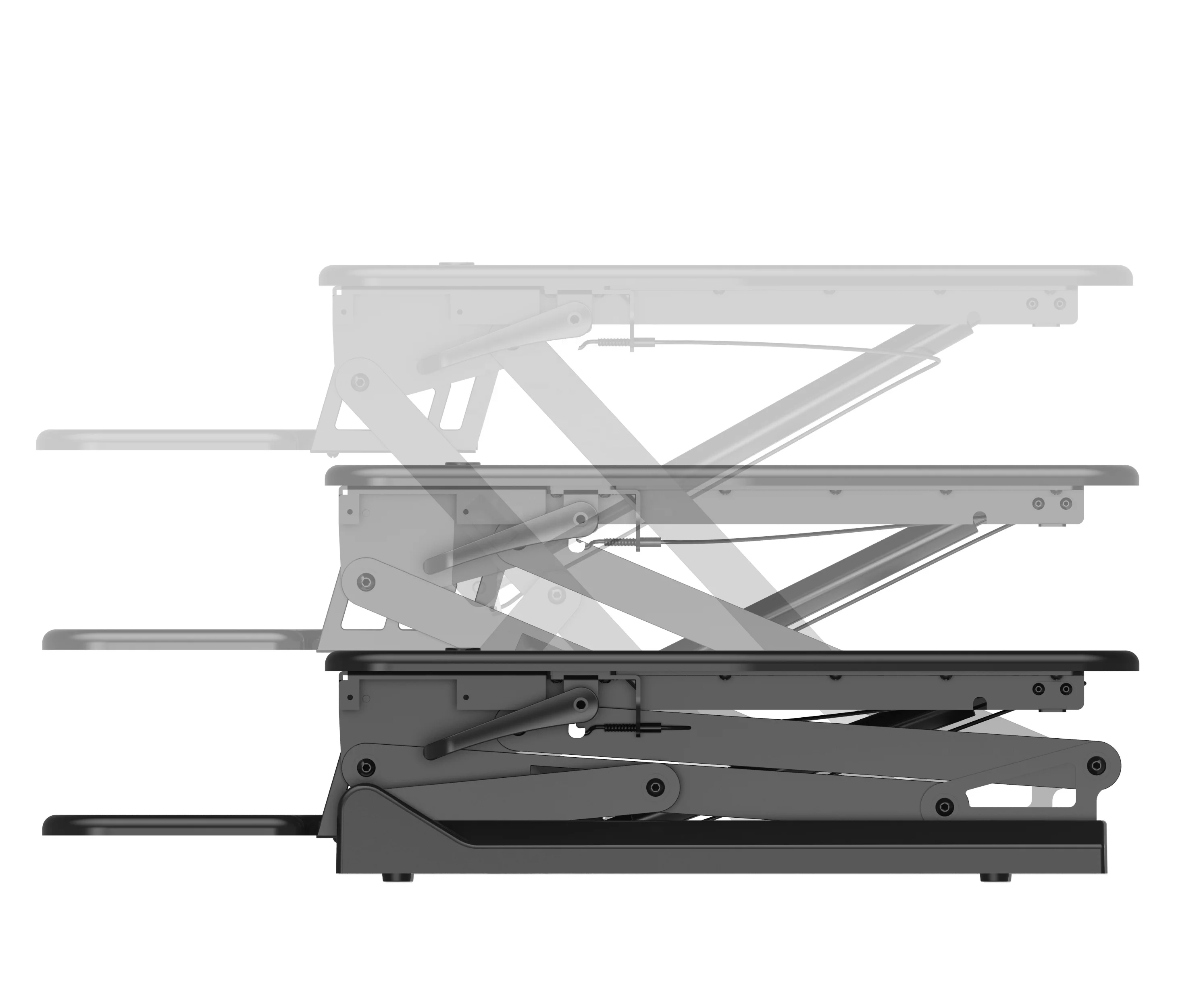 V-mounts Office Furniture Pneumatic Sit Stand Computer Desk Adjustable Height Metal Table Monitor PC Bedroom VM-SD07