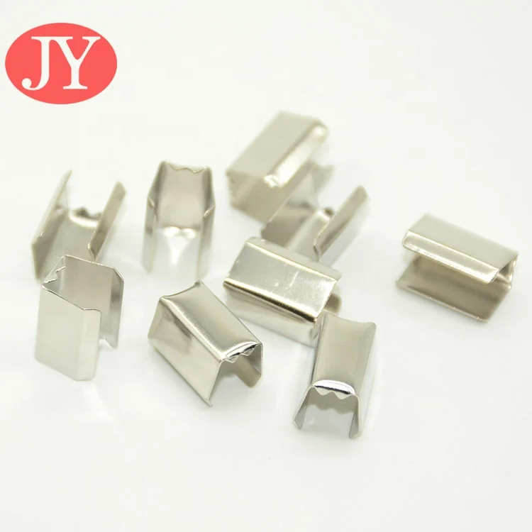 10*6mm Iron material metal crimps silver color head clips lanyards metal crimps