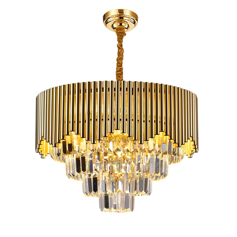 Modern Luxury Decoration Hanging Lamp Christmas Holiday Ring Crystal Chandelier Led Pendant Lighting