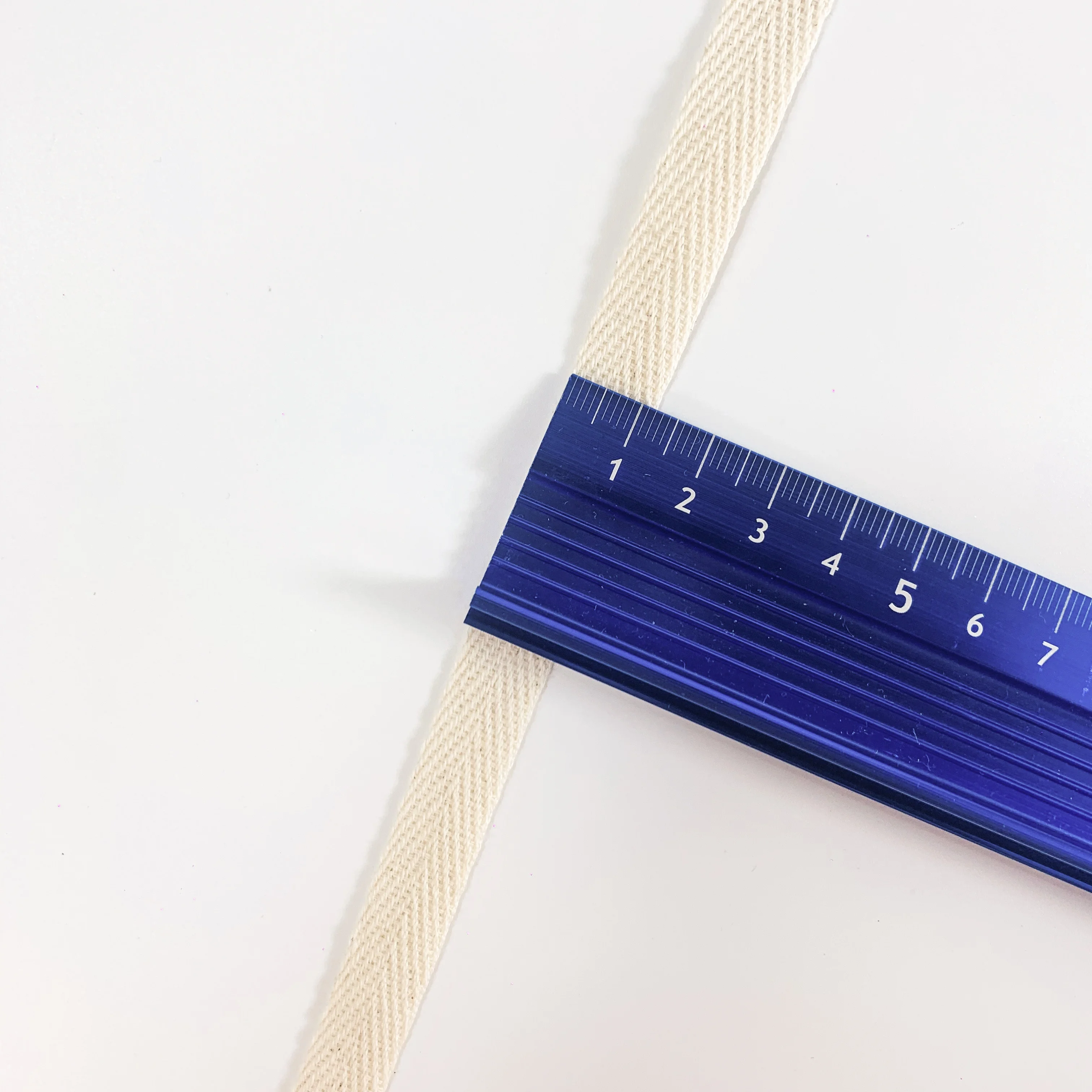 40mm natural heavy cotton textile webbing non slip non stretch sewing fold over herringbone twill webbing tape for clothes