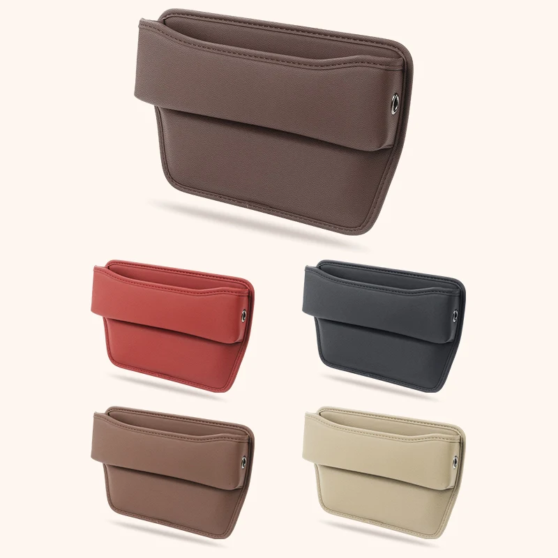 Car Accessories Luxury PU Leather Interior Seat Slot Storage Box Organizer Box Universal Waterproof Car Seat Gap Storage Box