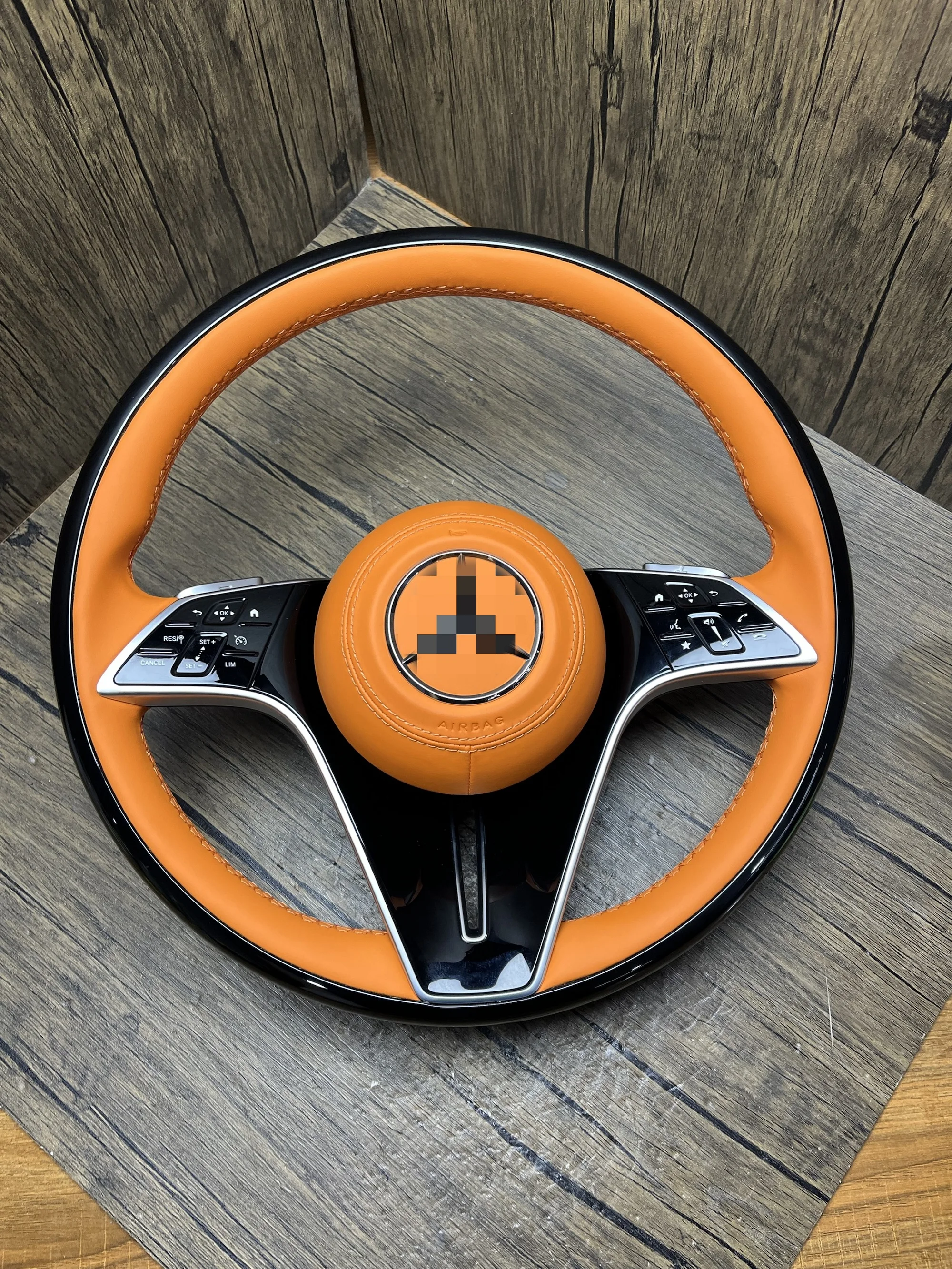 Полностью Кожаный руль для Mercedes Benz AMG Руль Новый S223 C206 232 E213 W223 ooled