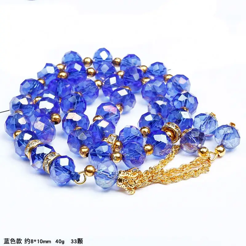 Браслеты из исламских четков ручной работы с кисточками, Молитвенные Четки, ювелирные изделия из мусульманских кристаллов, браслеты из стеклянных бусин