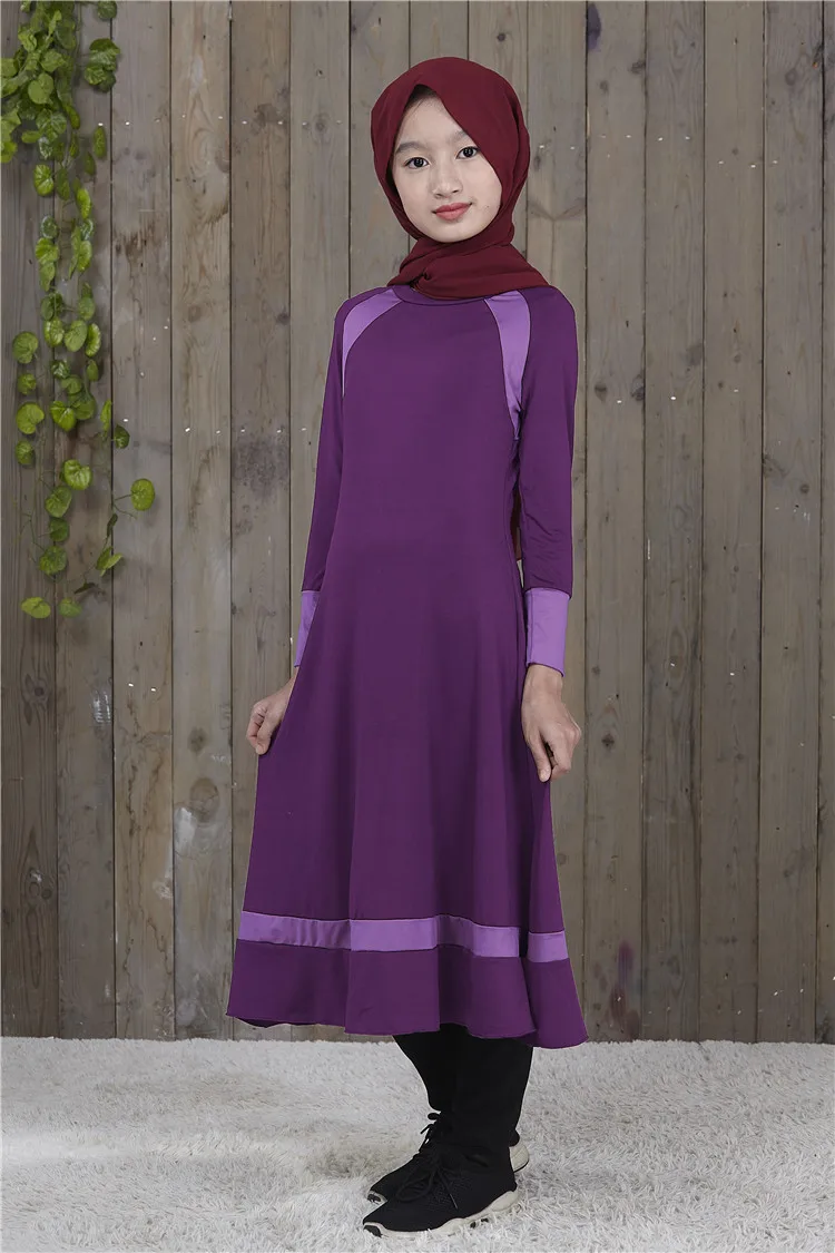 wholesale muslim girls Dress Clothing Arab children Muslim Prayer Clothes kids abayas kaftan YMY118