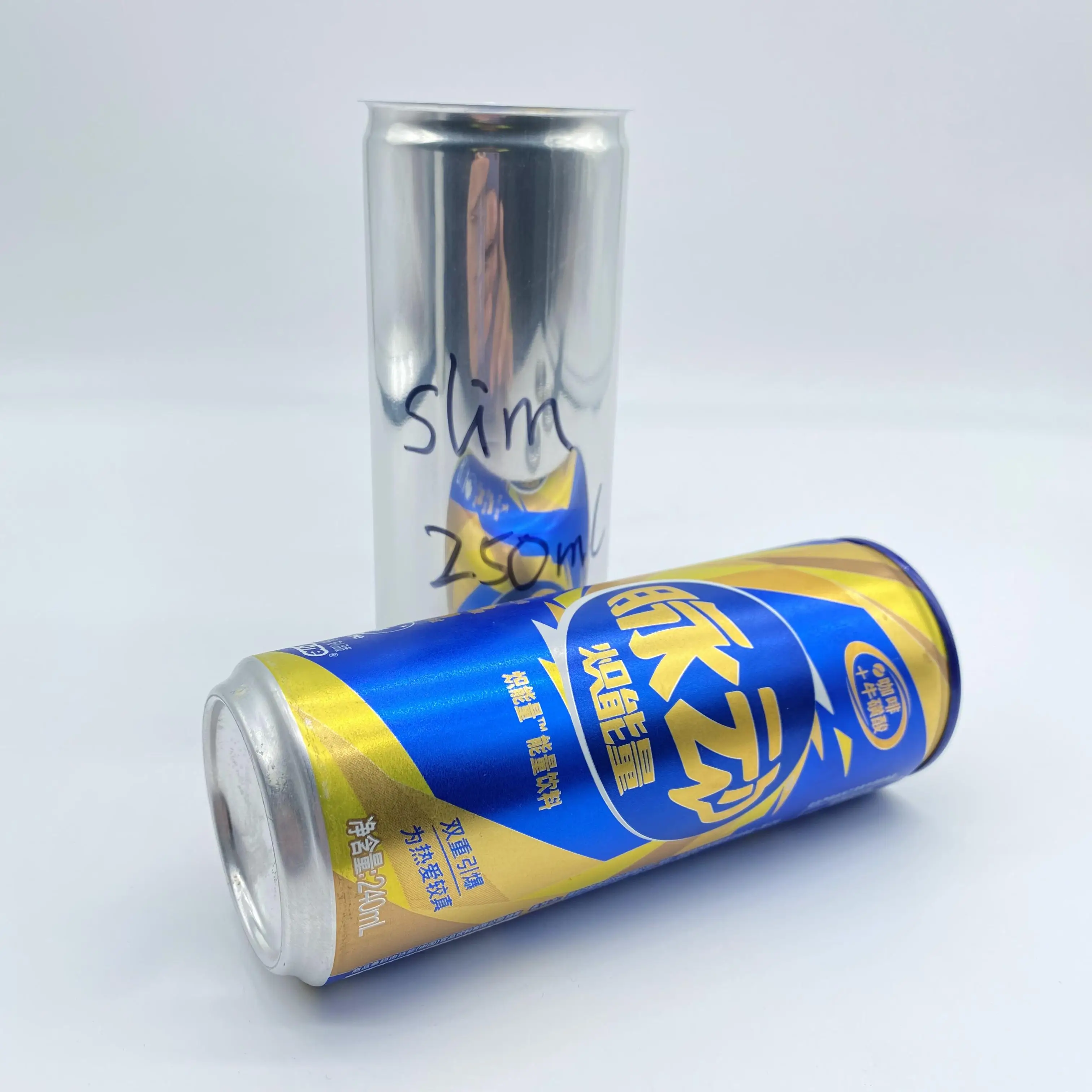 Empty aluminum pop cans sleek 269ml for beer, soda pop, aerated water, coconut, cold coffee