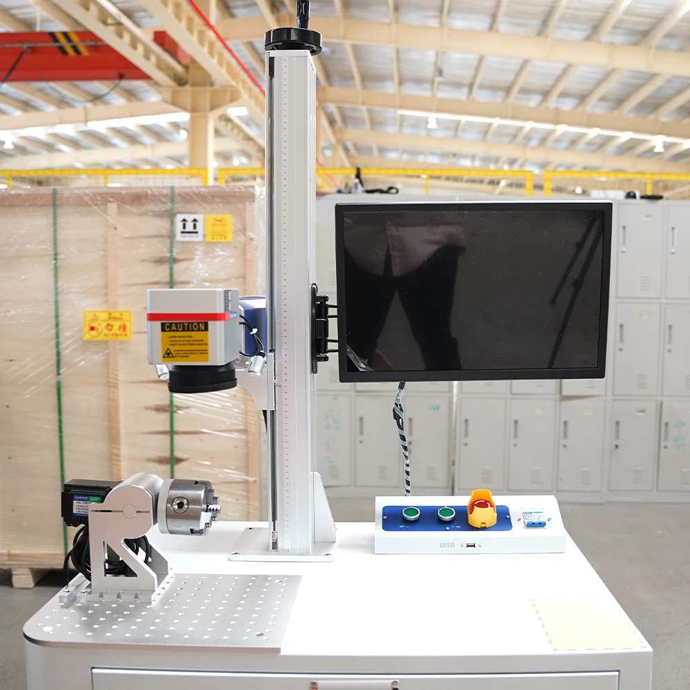 Raycus necklace 20W 30W 50W metal ring jewelry fiber laser marking machine  metal engraving machine