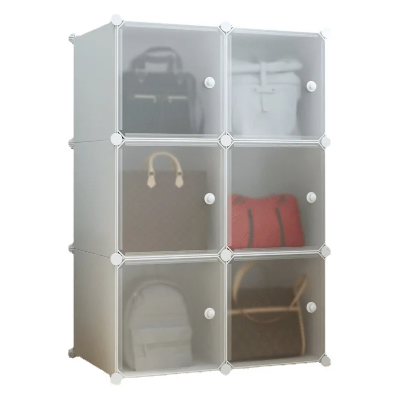 2022 Hot folding cloth bag storage cube shelves organizer kids wardrobe plastic shelf transparent bins