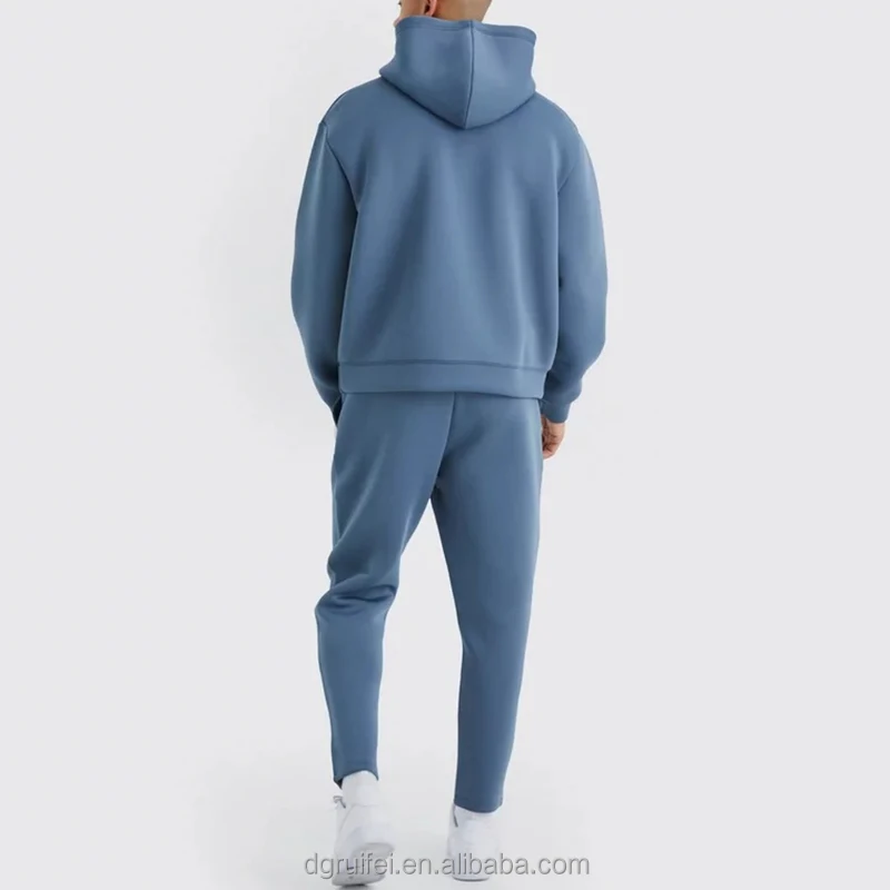 Custom Embroidered Puff Printing Plain 500GSM 480GSM 70% Cotton 30% Polyester Fleece Lined Oversized Boxy Cropped Men Hoodie