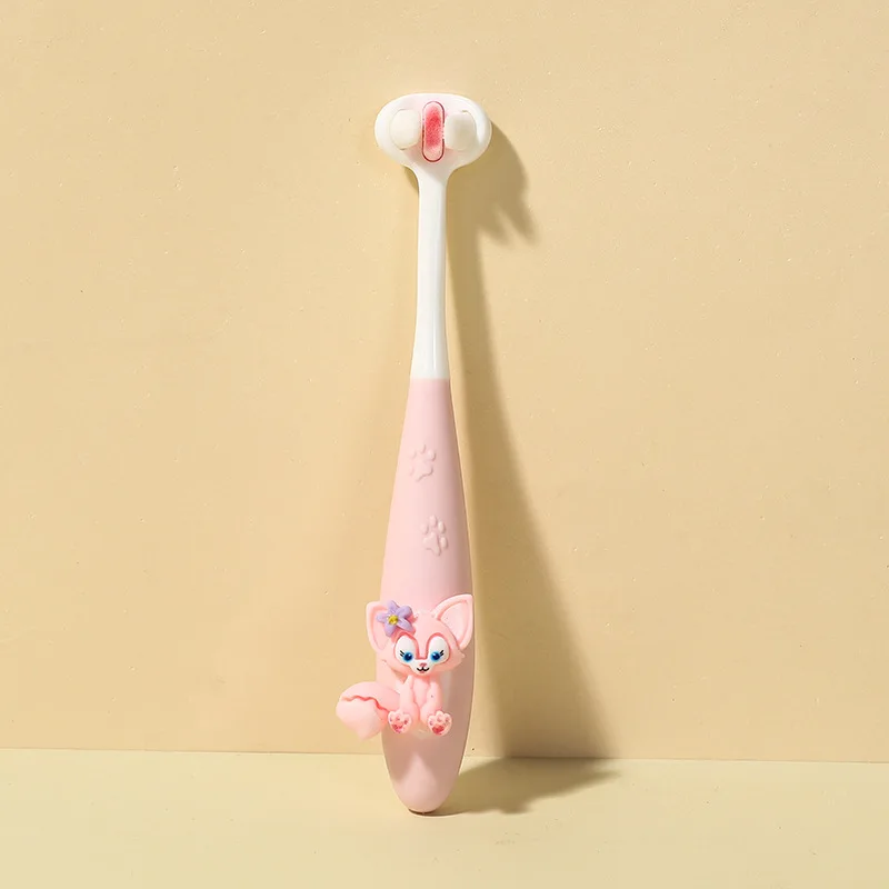 Hot 3D Cartoon Cute Super Soft 3 Side Now for Dimension Bristle Nano Bristle Baby Toothbrush Children Toothbrush