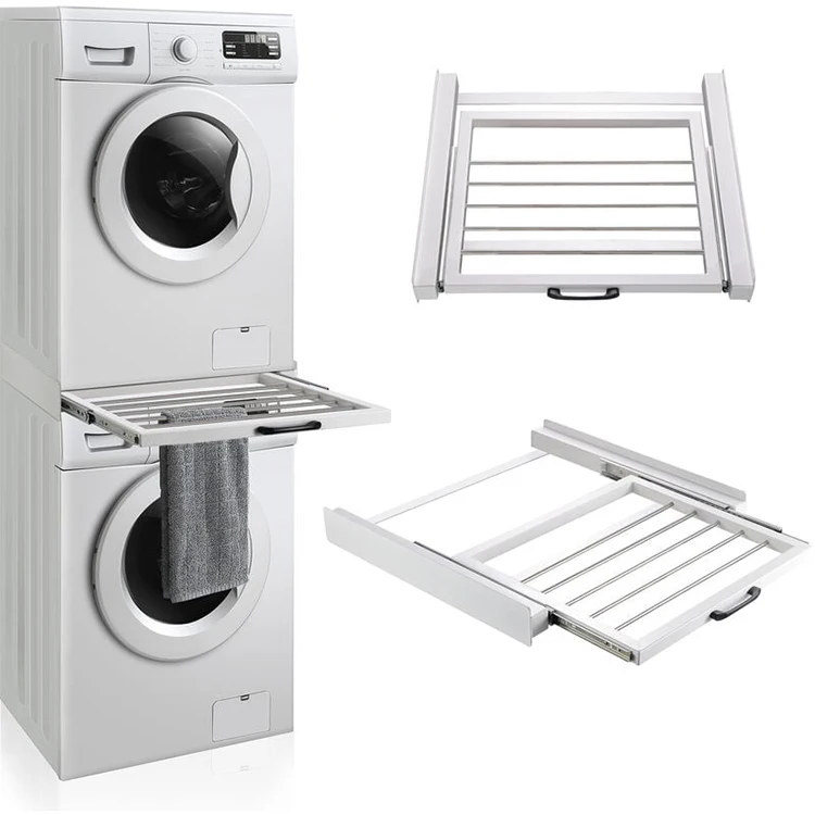 Universal Washing Machine /Tumble Dryer Stacking Kit With Pull-Out Shelf