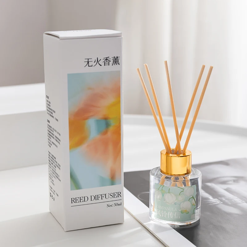 Wholesale 50ml 100ml Home Luxury  Glass jar Aromatherapy Essential Oil Reed Diffuser Gift Set