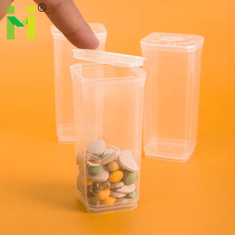Capsule 30 dram pop top vial pharma grade plastic pill vials square