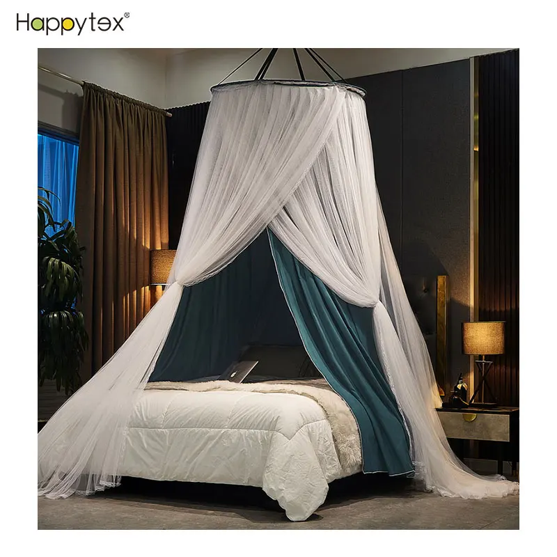 2023 New Fashion Adult Double Layer Round Dome Easy Assembly Mosquito Net Bed Canopy Crown Extra Large For Baby Children