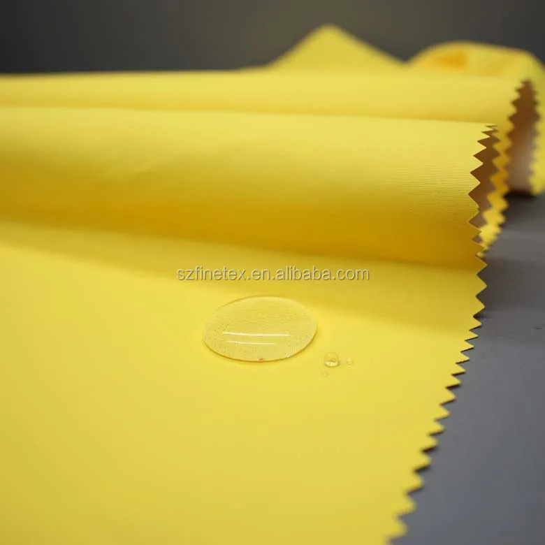 
heavy pu coated 120gsm water proof 5000mm polyester double line pongee fabric0.2ribstop for outdoor sports jacket pants suits 