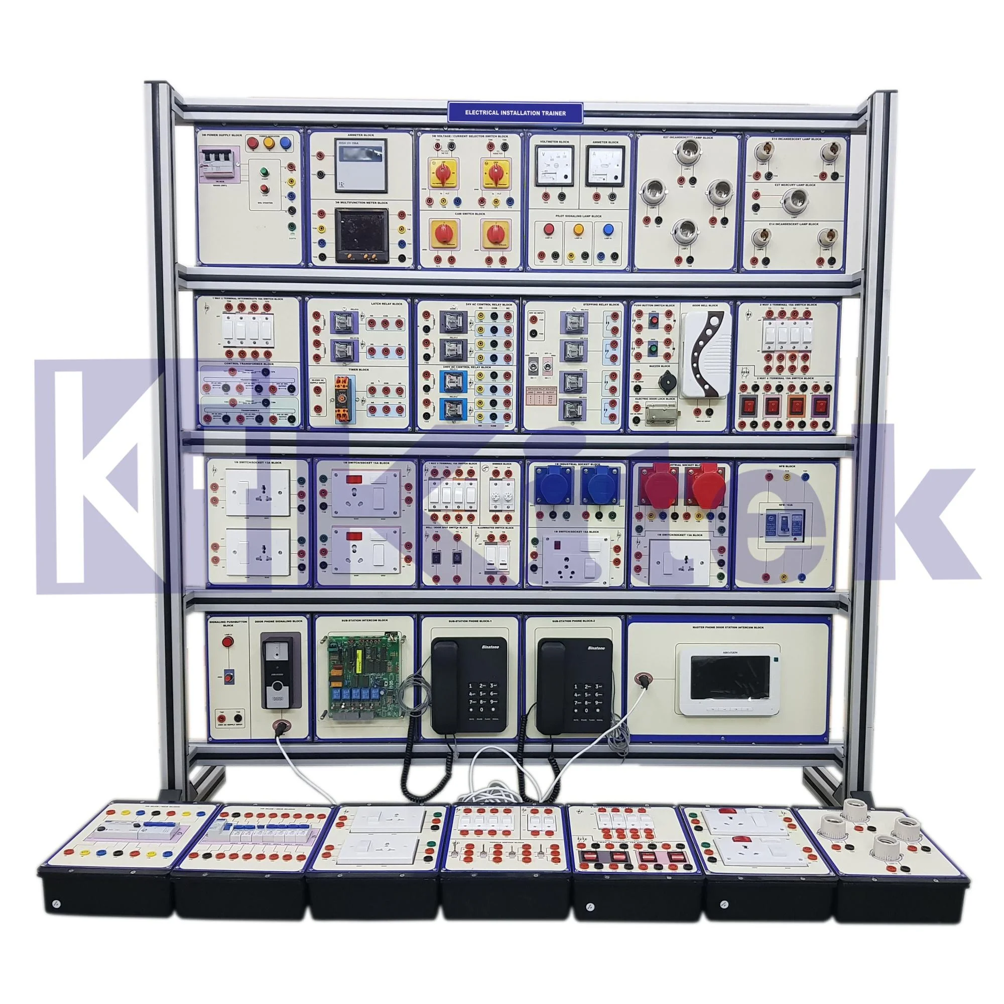 Power Distribution System Panel Power Distribution Trainer / Electrical Machine Trainer Educational Equipment Didactic Equipment
