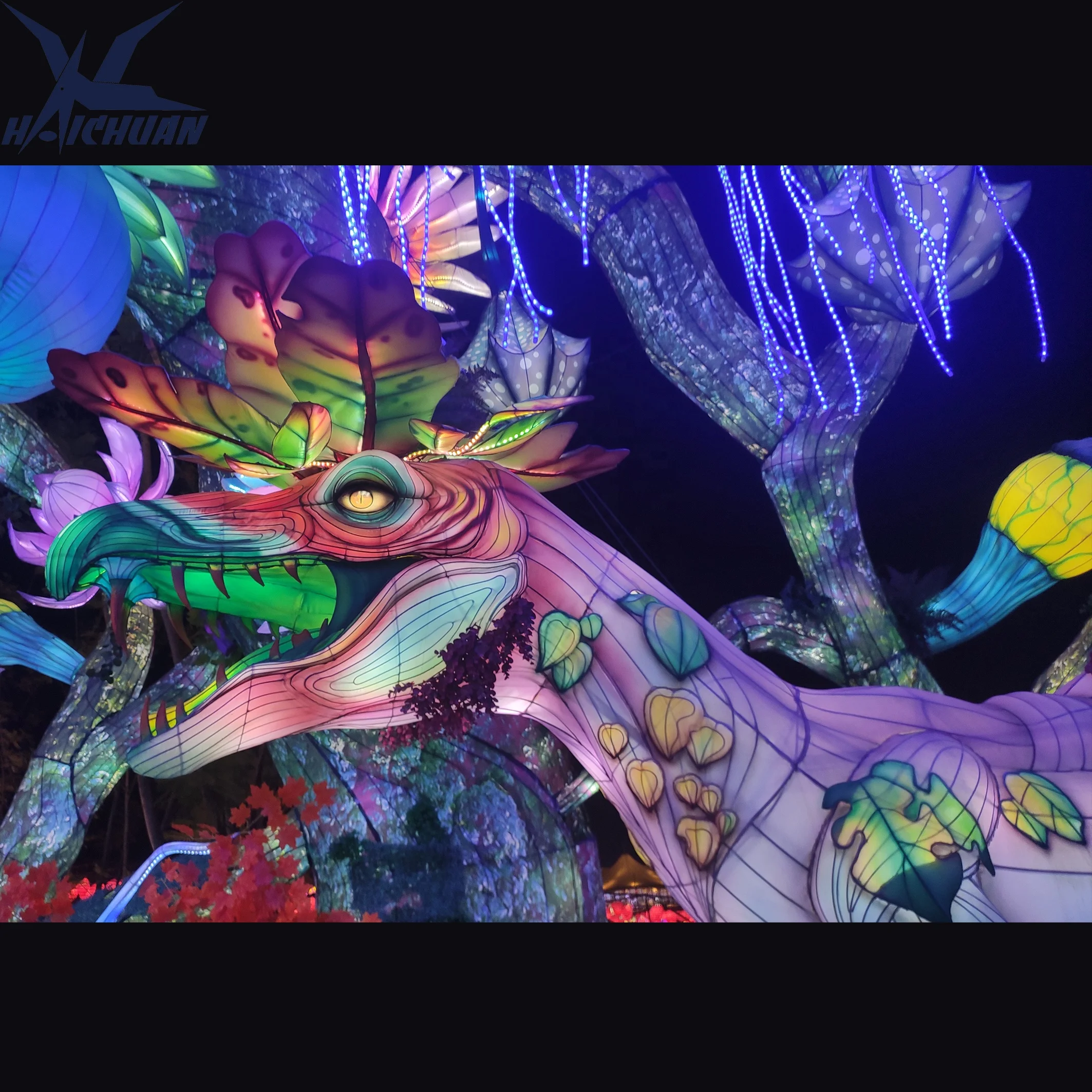 Chinese Silk Lantern Suppliers Traditional Silk Dragon Lantern for Festival Lantern Decoration