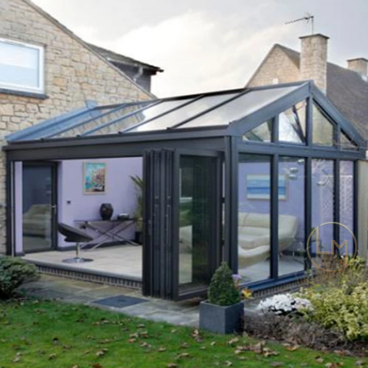 All Year Strong Porch Prefab Free Standing Roof Veranda Sunroom Glass House Sun Room Winter Garden Aluminum