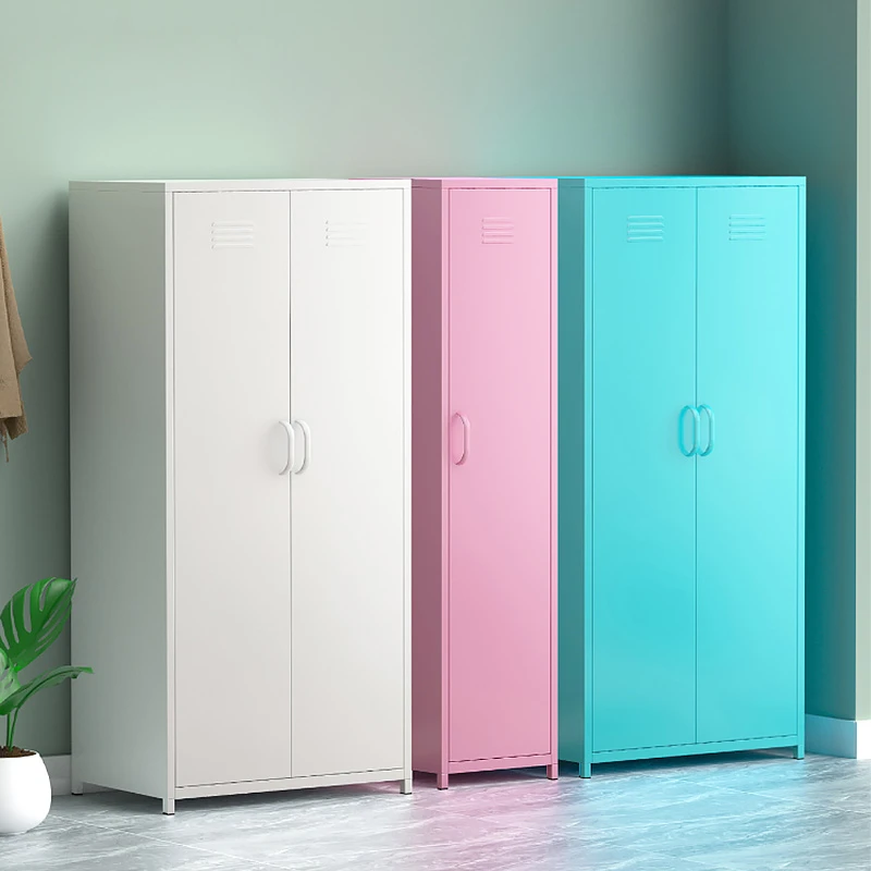 wardrobe locker single double door storage wardrobe cabinet balcony Metal clothes lockers