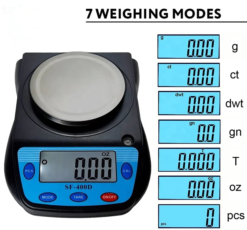 SF-400D weight balance LCD indicators laboratory scale 600g 0.01g