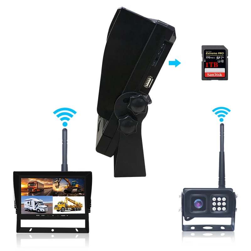 Новое поступление 10 1-дюймовый видеорегистратор GPS ADAS DMS BSD Wi-Fi и 4G беспроводная 4-канальная камера с монитором