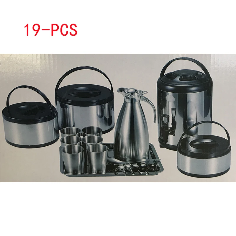 Stainless Steel Food Carrier Thermal Lunch Box Set Insulated Warmer Food Milk Tea Bucket Flasks Jug Thermos Hot/cold Outdoor Set