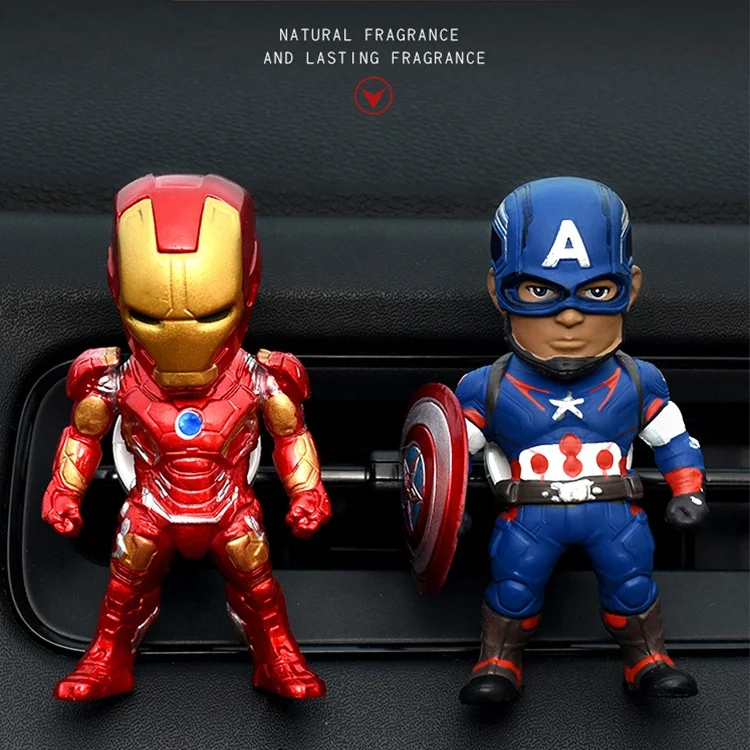 Customize Anime Small PVC 3D Figures Thanos Hulkbusters Super Hero Decoration Auto Luxury Gift Box Air Freshener