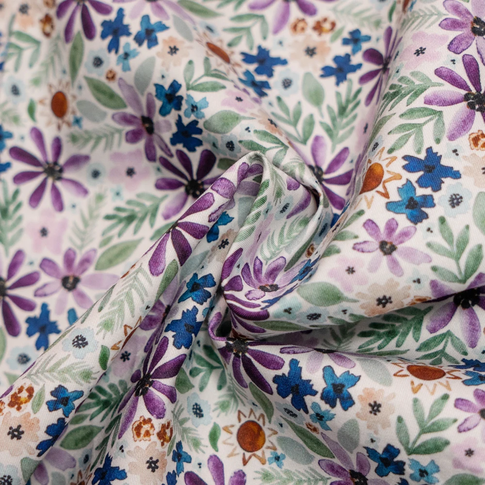 cotton woven London tana lawn liberty fabric custom flower fabric digital printing for garment