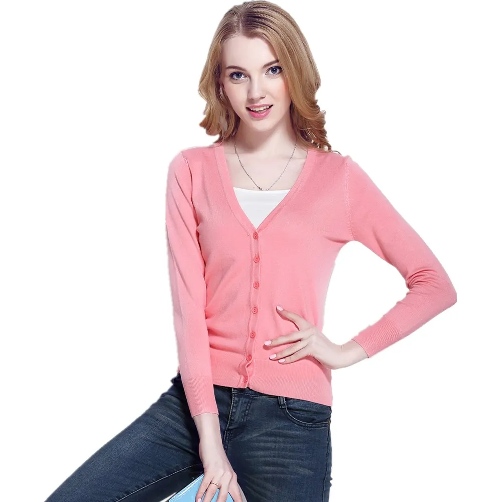 
2019 fall winter ladies Button long sleeve knit v neck womens cardigan sweater sets 