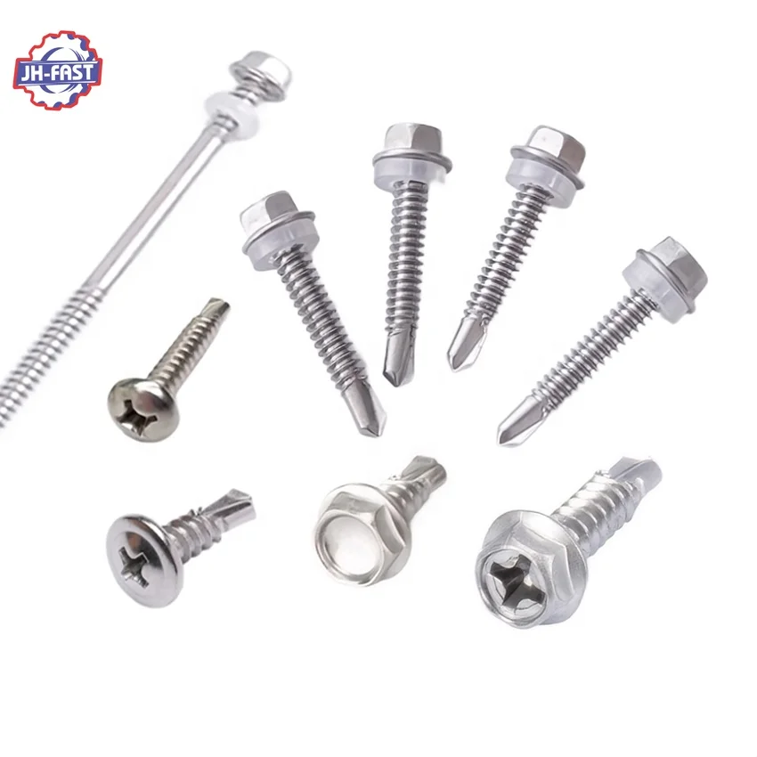 Patta hex head self drilling screws taiwan ss316 screw for roof stainless steel 304 316 sus410 self drilling roofing screw