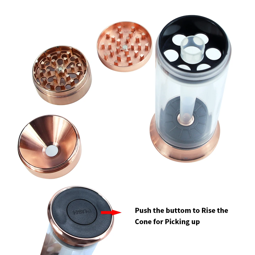 BEYOU Custom Diameter 50MM Black Spice Filling Machine Tobacco Filler Zinc Alloy multifunction herb Grinder