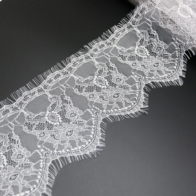 (3 meters/lot) 140mm White Black lace fabric Webbing Clothing Accessories lace material Handmade