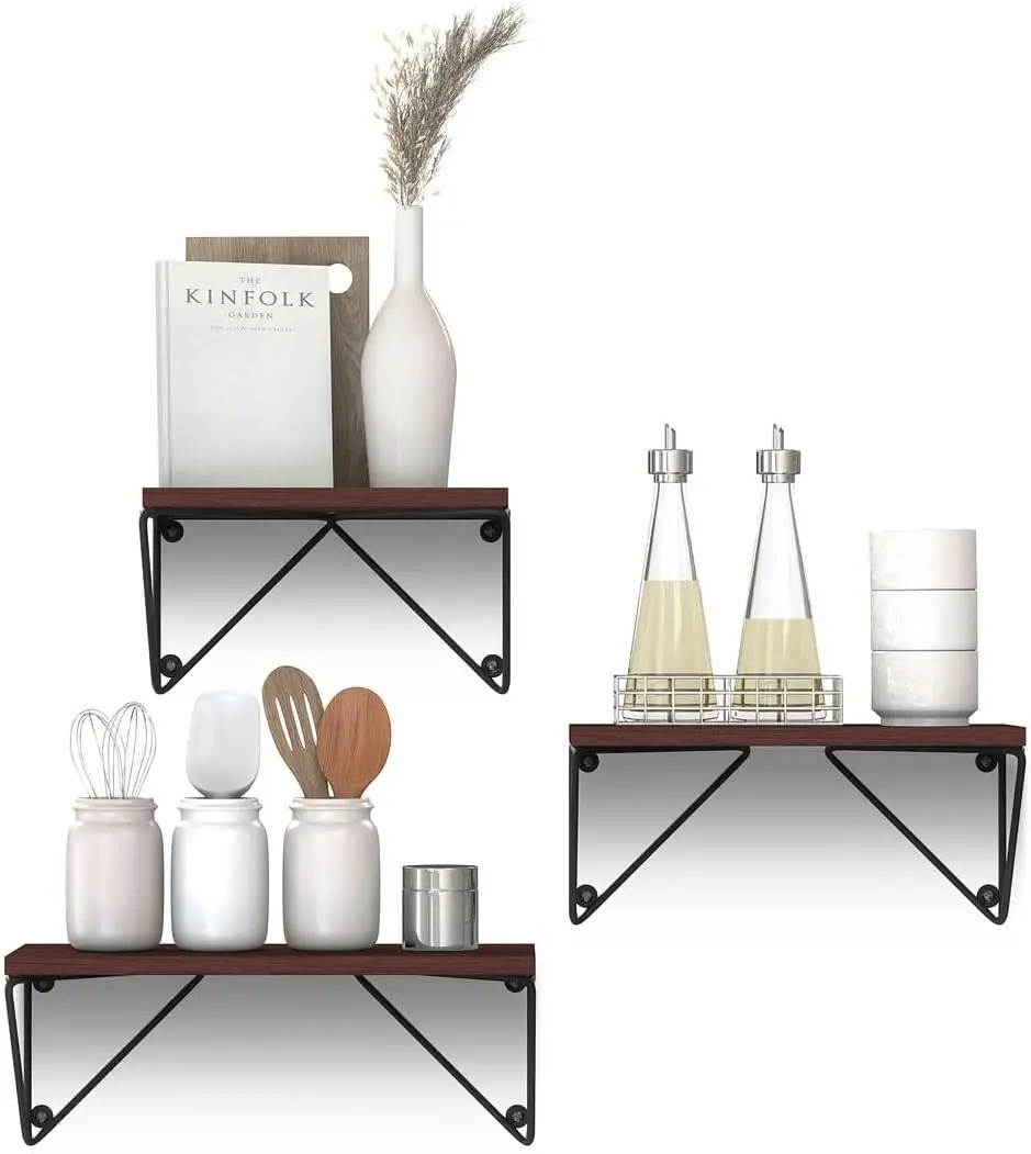 Wall mounted decorative rack saves space and additional storage, is durable and easy to install