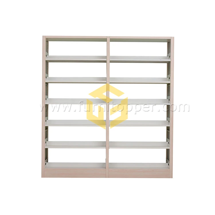 Customizable Library Furniture Steel Wood Book Shelf Metal Bookshelf