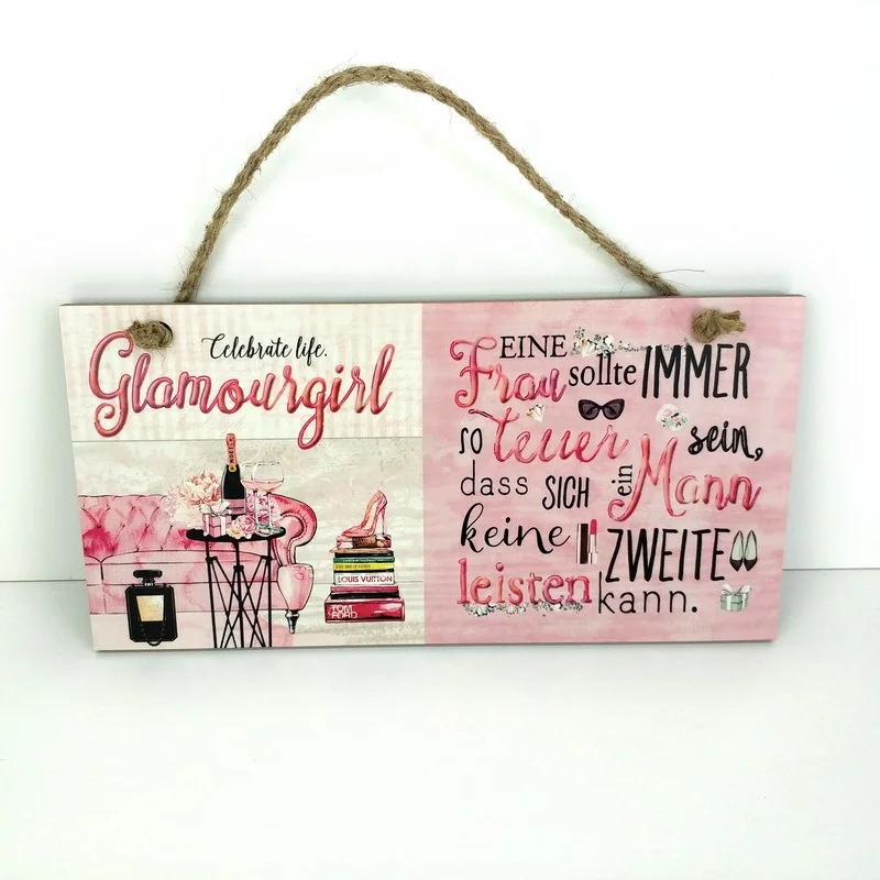 Circle Shape Sublimation Blank MDF Wooden Welcome Sign Door Hangers For Christmas/Hotel/Home/Bar/Garden Use