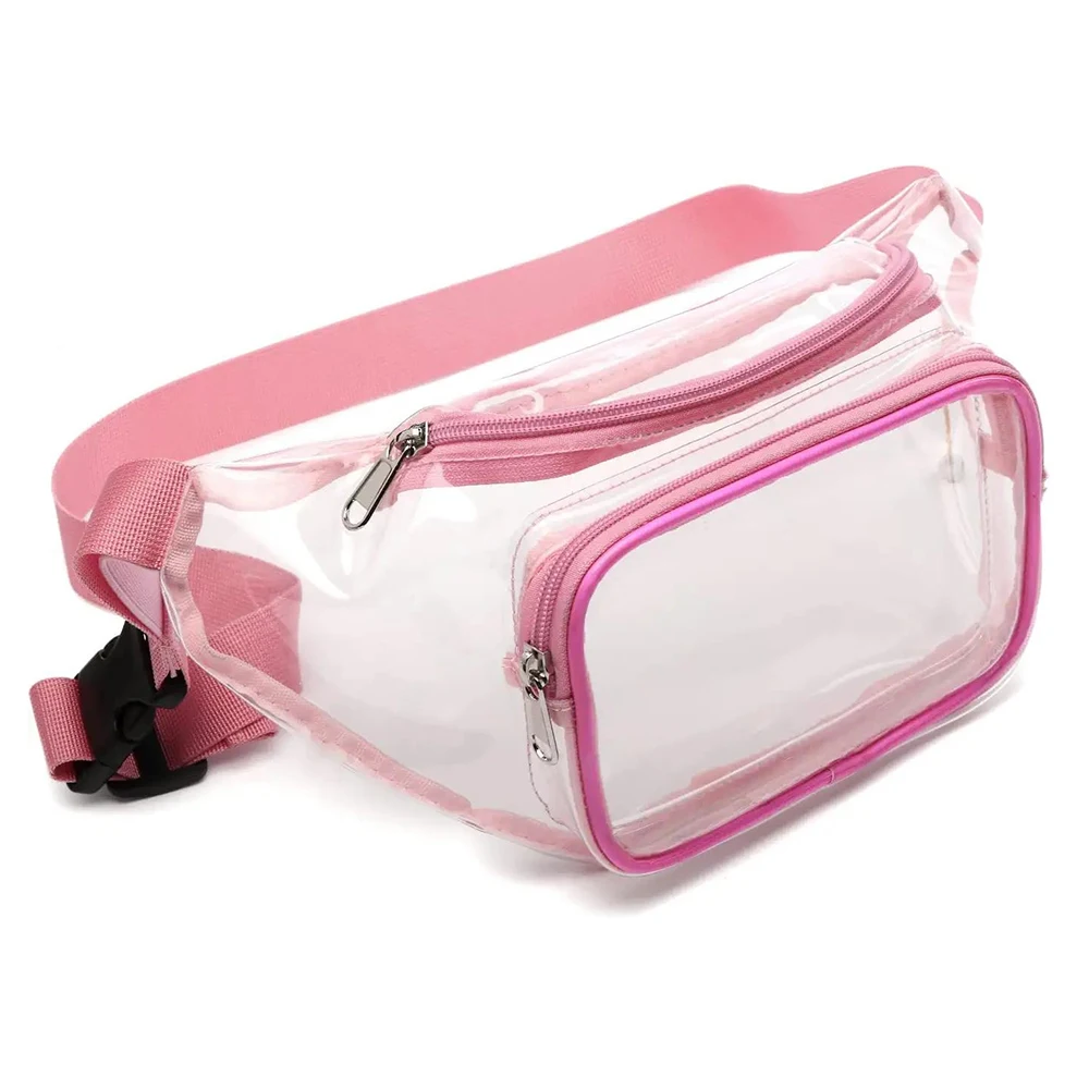 Оптовая продажа, индивидуальный логотип, Собственная торговая марка, водонепроницаемая Милая Прозрачная ПВХ сумка на пояс, прозрачная поясная сумка