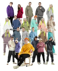 Custom Logo High Performance Men Casual Color Block Fashion Hoodies Sweatshirts Mens Polyester Tracksuit