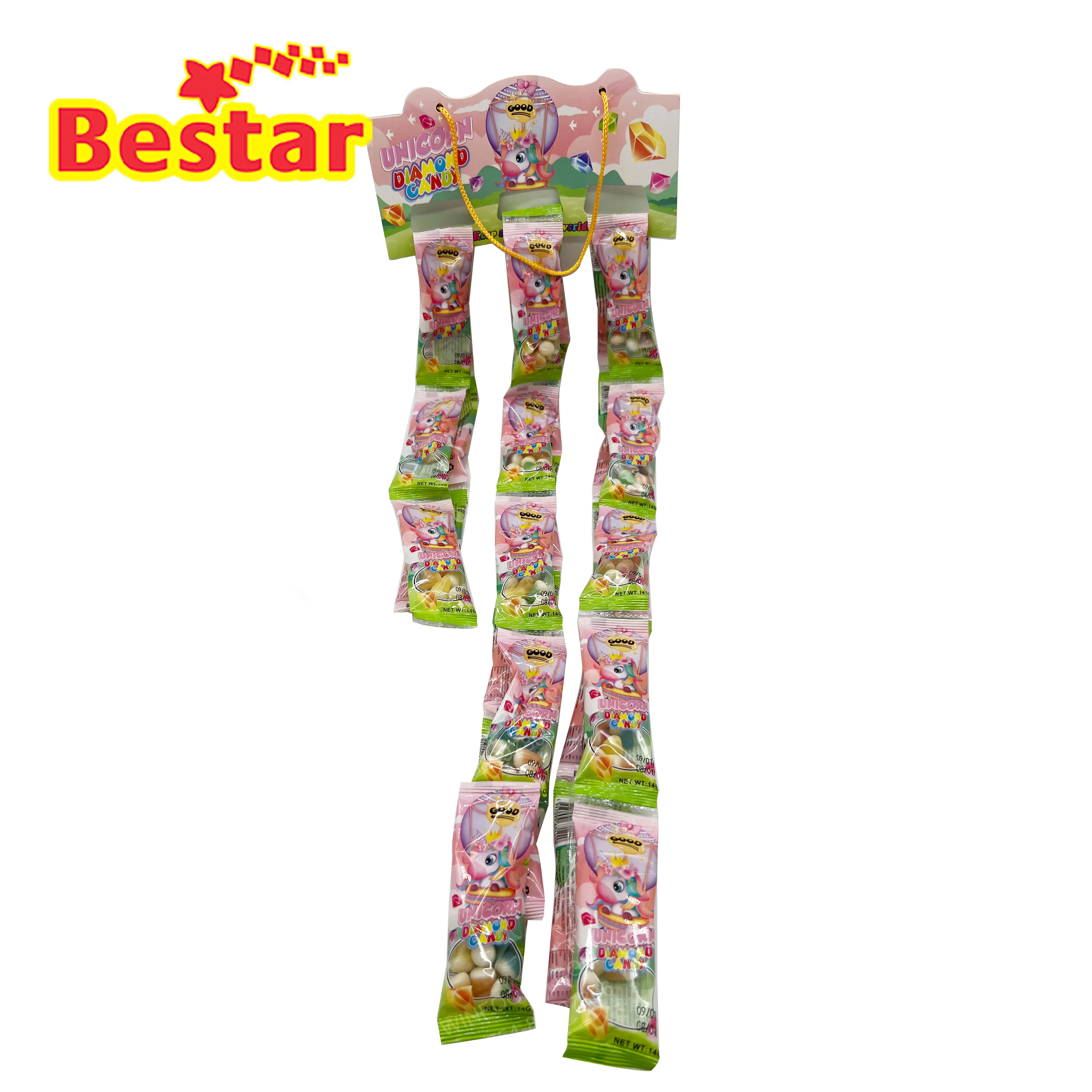 OEM manufacturers halal diamond candy speckled jelly bean fruit chewy candy gummy candy for wholesale